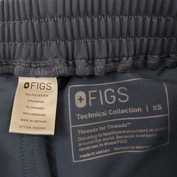 Figs Yola Skinny Scrub Pants Womens XS Teal Lightweight Comfort Uniform Work - Picture 10 of 12